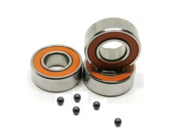 Stainless Steel Hybrid Ceramic Ball Bearing With SI3N4 Ceramic Balls Rubber Seals
